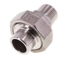 Union Straight Connector R1/2'' Male x 21.3mm Weld End Stainless Steel Conical Seal 16bar (224.8psi)