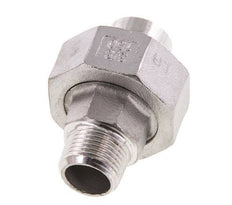 Union Straight Connector R3/8'' Male x 17.2mm Weld End Stainless Steel Conical Seal 16bar (224.8psi)