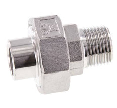 Union Straight Connector R1/2'' Male x 21.3mm Weld End Stainless Steel Flat Seal PTFE 16bar (224.8psi)