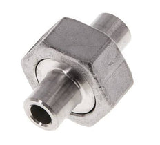 Union Straight Connector 10.2mm Weld End Stainless Steel Conical Seal 16bar (224.8psi)