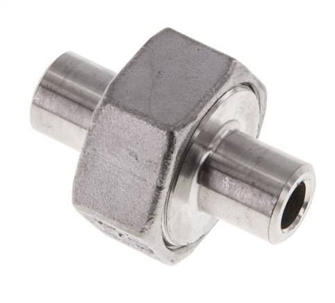 Union Straight Connector 10.2mm Weld End Stainless Steel Conical Seal 16bar (224.8psi)