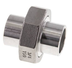 Union Straight Connector 26.9mm Weld End Stainless Steel Conical Seal 16bar (224.8psi)