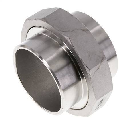Union Straight Connector 76.1mm Weld End Stainless Steel Conical Seal 16bar (224.8psi)