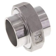 Union Straight Connector 48.3mm Weld End Stainless Steel Conical Seal 16bar (224.8psi)