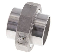 Union Straight Connector 48.3mm Weld End Stainless Steel Conical Seal 16bar (224.8psi)