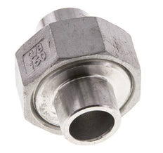 Union Straight Connector 17.2mm Weld End Stainless Steel Conical Seal 16bar (224.8psi)