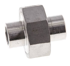 Union Straight Connector 17.2mm Weld End Stainless Steel Conical Seal 16bar (224.8psi)