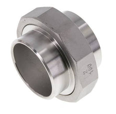 Union Straight Connector 60.3mm Weld End Stainless Steel Flat Seal PTFE 16bar (224.8psi)