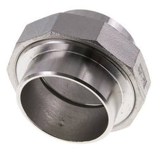 Union Straight Connector 76.1mm Weld End Stainless Steel Flat Seal PTFE 16bar (224.8psi)