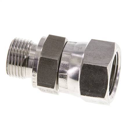 JIC Reducing Nipple UNF 3/4''-16 Female x G3/8'' Male Adjustable Stainless Steel 275bar (3863.75psi)