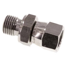 JIC Reducing Nipple UNF 1/2''-20 Female x G1/4'' Male Adjustable Stainless Steel 275bar (3863.75psi)