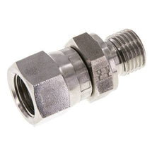 JIC Reducing Nipple UNF 9/16''-18 Female x G1/4'' Male Adjustable Stainless Steel 275bar (3863.75psi)