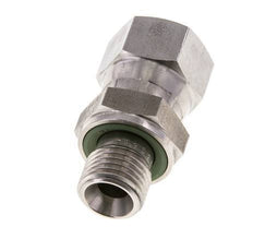 JIC Reducing Nipple UNF 9/16''-18 Female x G1/4'' Male Adjustable Stainless Steel 275bar (3863.75psi)