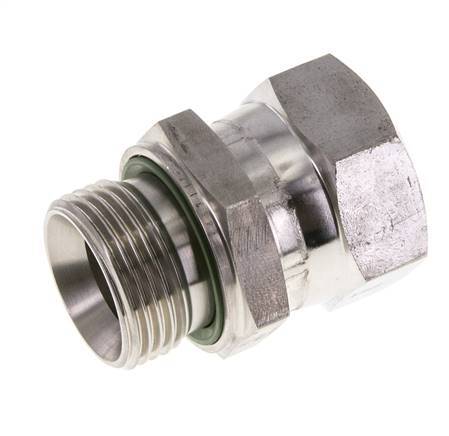 JIC Reducing Nipple UN 1-5/16''-12 Female x G1'' Male Adjustable Stainless Steel 170bar (2388.5psi)
