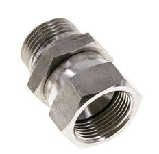 JIC Reducing Nipple UN 1-5/16''-12 Female x G1'' Male Adjustable Stainless Steel 170bar (2388.5psi)