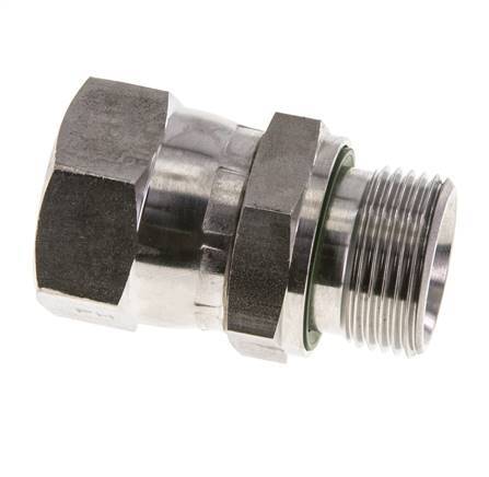 JIC Reducing Nipple UN 1-1/16''-12 Female x G3/4'' Male Adjustable Stainless Steel 210bar (2950.5psi)