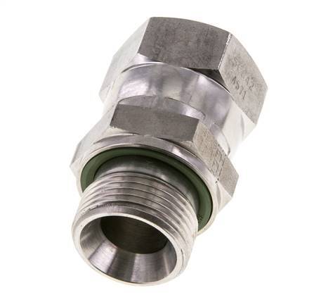 JIC Reducing Nipple UN 1-1/16''-12 Female x G3/4'' Male Adjustable Stainless Steel 210bar (2950.5psi)