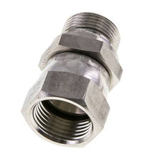 JIC Reducing Nipple UN 1-1/16''-12 Female x G3/4'' Male Adjustable Stainless Steel 210bar (2950.5psi)