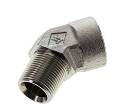 45deg Angled Fitting 3/4'' NPT Male x Female Steel 170bar (2388.5psi)