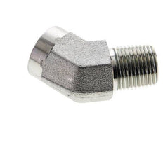 45deg Angled Fitting 1/2'' NPT Male x Female Steel 210bar (2950.5psi)