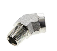 45deg Angled Fitting 1/2'' NPT Male x Female Steel 210bar (2950.5psi)