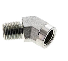 45deg Angled Fitting 1/2'' NPT Male x Female Steel 210bar (2950.5psi)