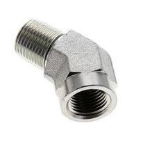 45deg Angled Fitting 1/2'' NPT Male x Female Steel 210bar (2950.5psi)