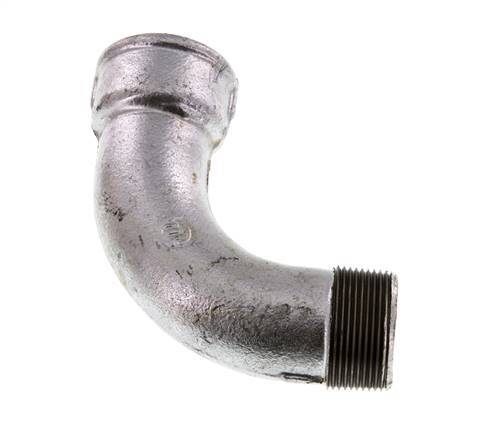 90deg Angled Fitting 1 1/2'' Male R x Female Rp Long Cast Iron 25bar (351.25psi)