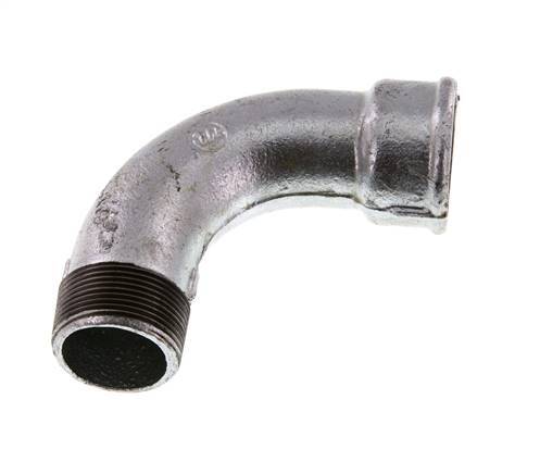 90deg Angled Fitting 1 1/2'' Male R x Female Rp Long Cast Iron 25bar (351.25psi)