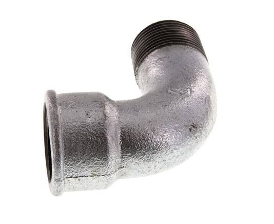 90deg Angled Fitting 1 1/4'' Male R x Female Rp Short Cast Iron 25bar (351.25psi)