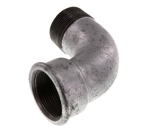 90deg Angled Fitting 1 1/2'' Male R x Female Rp Short Cast Iron 25bar (351.25psi)
