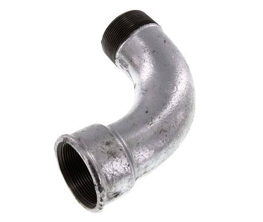 90deg Angled Fitting 2'' Male R x Female Rp Long Cast Iron 25bar (351.25psi)