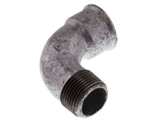 90deg Angled Fitting 1'' Male R x Female Rp Short Cast Iron 25bar (351.25psi)