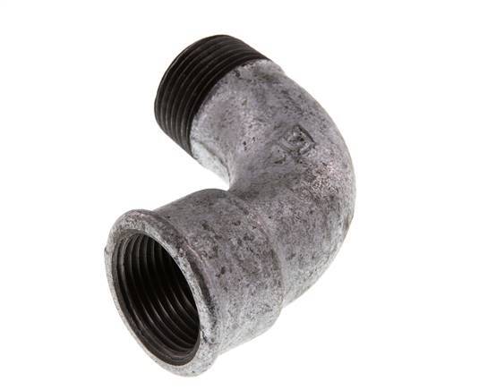 90deg Angled Fitting 1'' Male R x Female Rp Short Cast Iron 25bar (351.25psi)