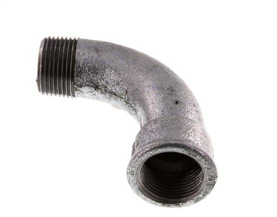 90deg Angled Fitting 1'' Male R x Female Rp Long Cast Iron 25bar (351.25psi)