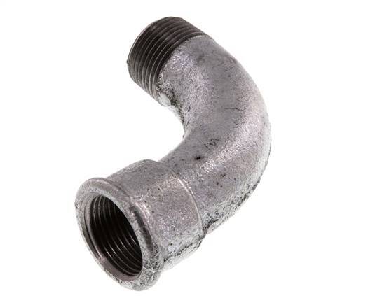 90deg Angled Fitting 1'' Male R x Female Rp Long Cast Iron 25bar (351.25psi)