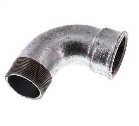 90deg Angled Fitting 2'' Male R x Female Rp Short Cast Iron 25bar (351.25psi)