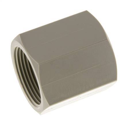 Socket G1 1/4'' Female Polypropylene (pp) 10bar (140.5psi) FDA 50mm Hex