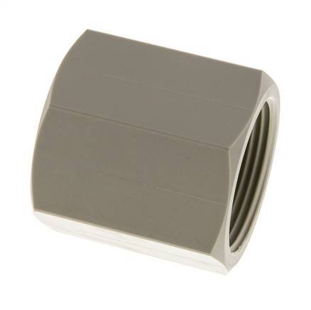 Socket G1 1/4'' Female Polypropylene (pp) 10bar (140.5psi) FDA 50mm Hex