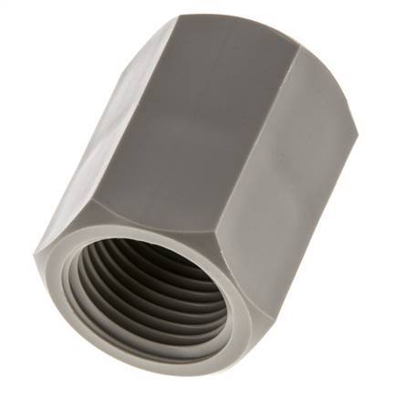 Socket G1/2'' Female Polypropylene (pp) 10bar (140.5psi) FDA 27mm Hex