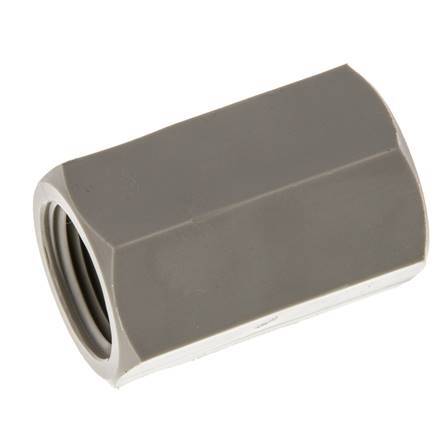 Socket G3/8'' Female Polypropylene (pp) 10bar (140.5psi) FDA 22mm Hex