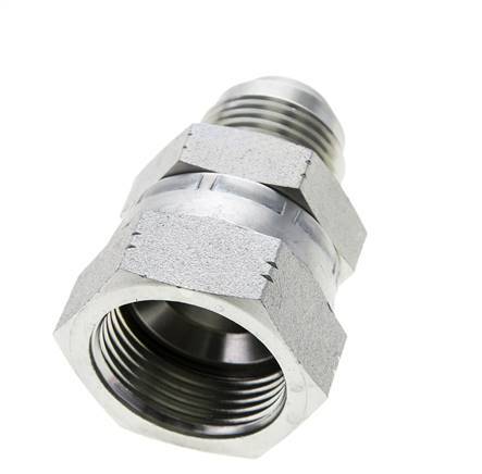 JIC Reducing Nipple UN 1-1/16''-12 Male x UN 1-5/16''-12 Female Steel 170bar (2388.5psi)