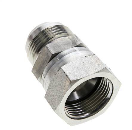 JIC Nipple UN 1-5/16''-12 Male x Female Steel 170bar (2388.5psi)