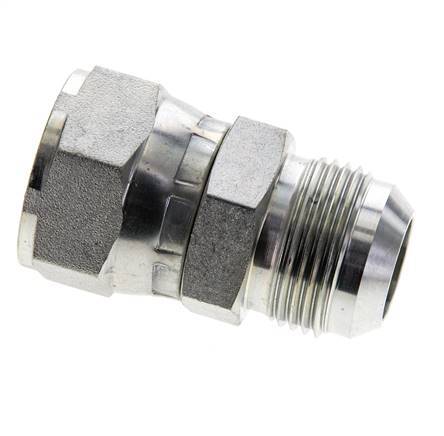 JIC Nipple UN 1-3/16''-12 Male x Female Steel 170bar (2388.5psi)