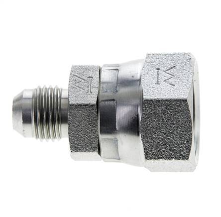 JIC Reducing Nipple UNF 9/16''-18 Male x UNF 7/8''-14 Female Steel 210bar (2950.5psi)