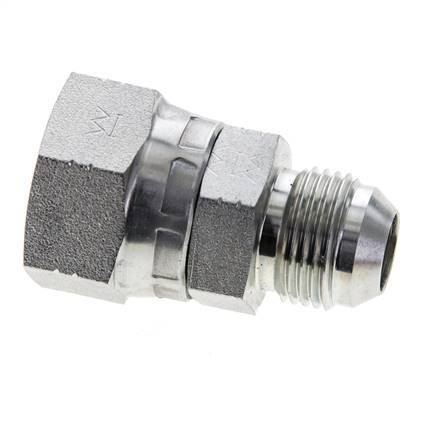 JIC Reducing Nipple UNF 7/8''-14 Male x UN 1-1/16''-12 Female Steel 210bar (2950.5psi)