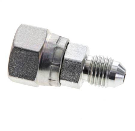 JIC Reducing Nipple UNF 7/16''-20 Male x UNF 9/16''-18 Female Steel 275bar (3863.75psi)