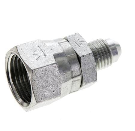 JIC Reducing Nipple UNF 7/16''-20 Male x UNF 3/4''-16 Female Steel 275bar (3863.75psi)