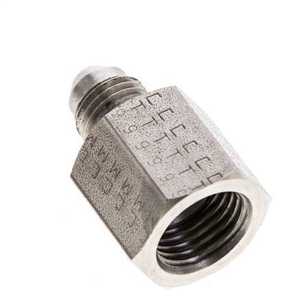 JIC Reducing Nipple UNF 7/16''-20 Male x UNF 9/16''-18 Female Stainless Steel 275bar (3863.75psi)