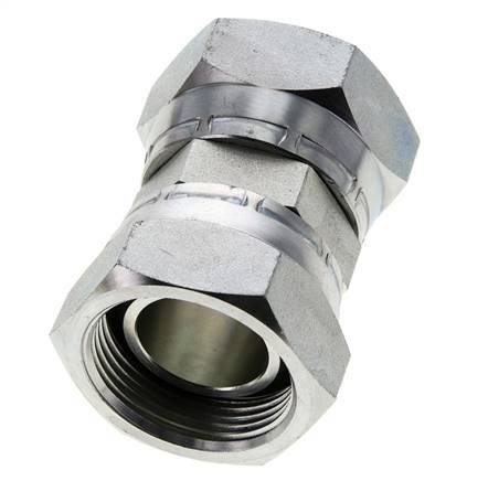 Reducing Straight Connector G1 1/4'' Female High Pressure Steel 60° Cone 150bar (2107.5psi) Hydraulic